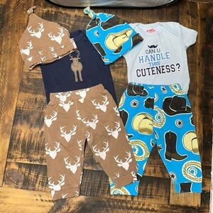 H/B 3/6 months deer. Swiggies 3/6 months both preowned great condition no flaws